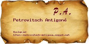Petrovitsch Antigoné névjegykártya